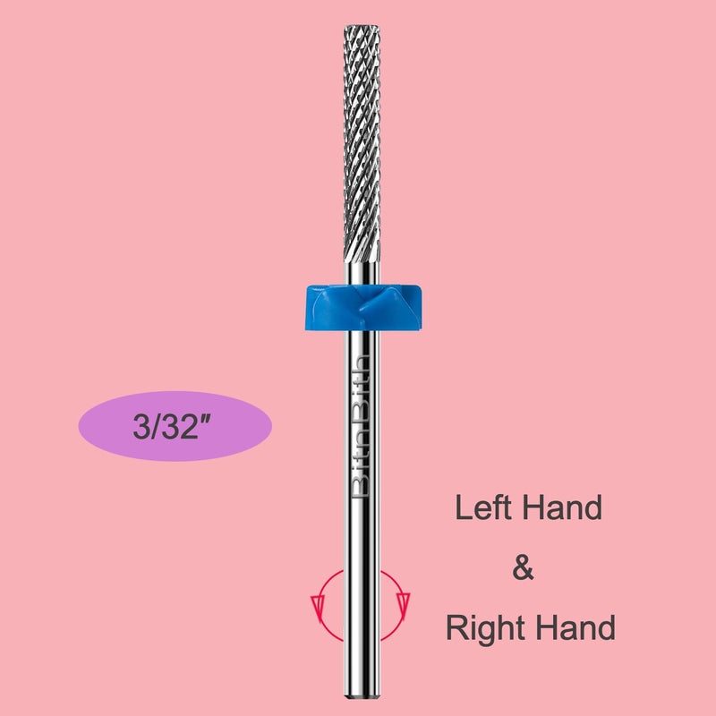 BitnBith Nail Drill Bit Cuticle Professional Safety Nail Bit Tungsten Carbide Drill Bit 3/32",for Nail Prepare Nail Bed File Dead Skin Cleaning,Manicure 2-Way Rotate Nail Home Salon Supply,Medium - Image 3